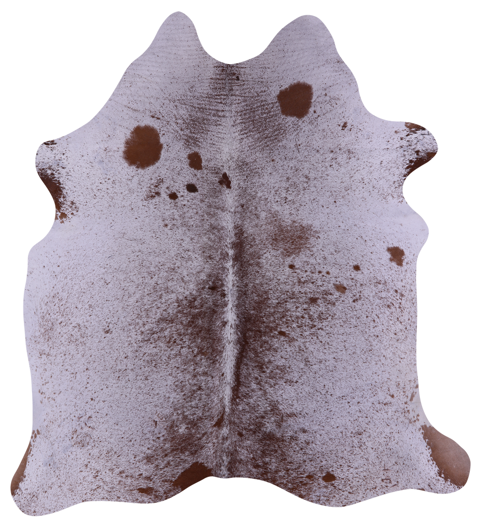 Brown Salt & Pepper Natural Cowhide Rug - X-Large 7' 3"H x 6' 5"W