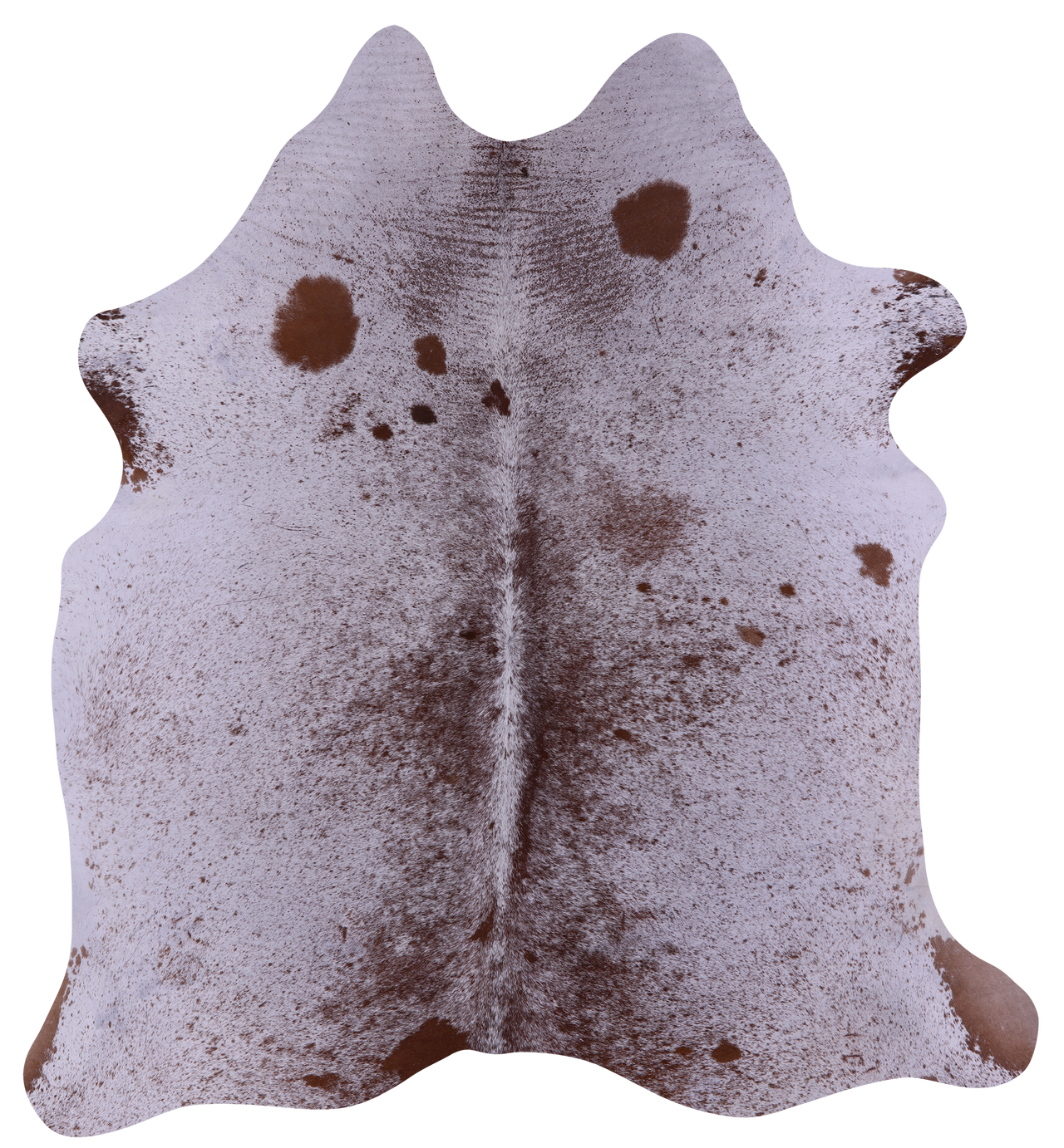Brown Salt & Pepper Natural Cowhide Rug - X-Large 7' 3"H x 6' 5"W