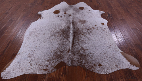 Brown Salt & Pepper Natural Cowhide Rug - X-Large 7' 3