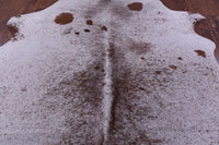 Thumbnail for Brown Salt & Pepper Natural Cowhide Rug - X-Large 7' 3