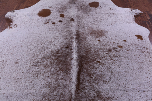 Brown Salt & Pepper Natural Cowhide Rug - X-Large 7' 3