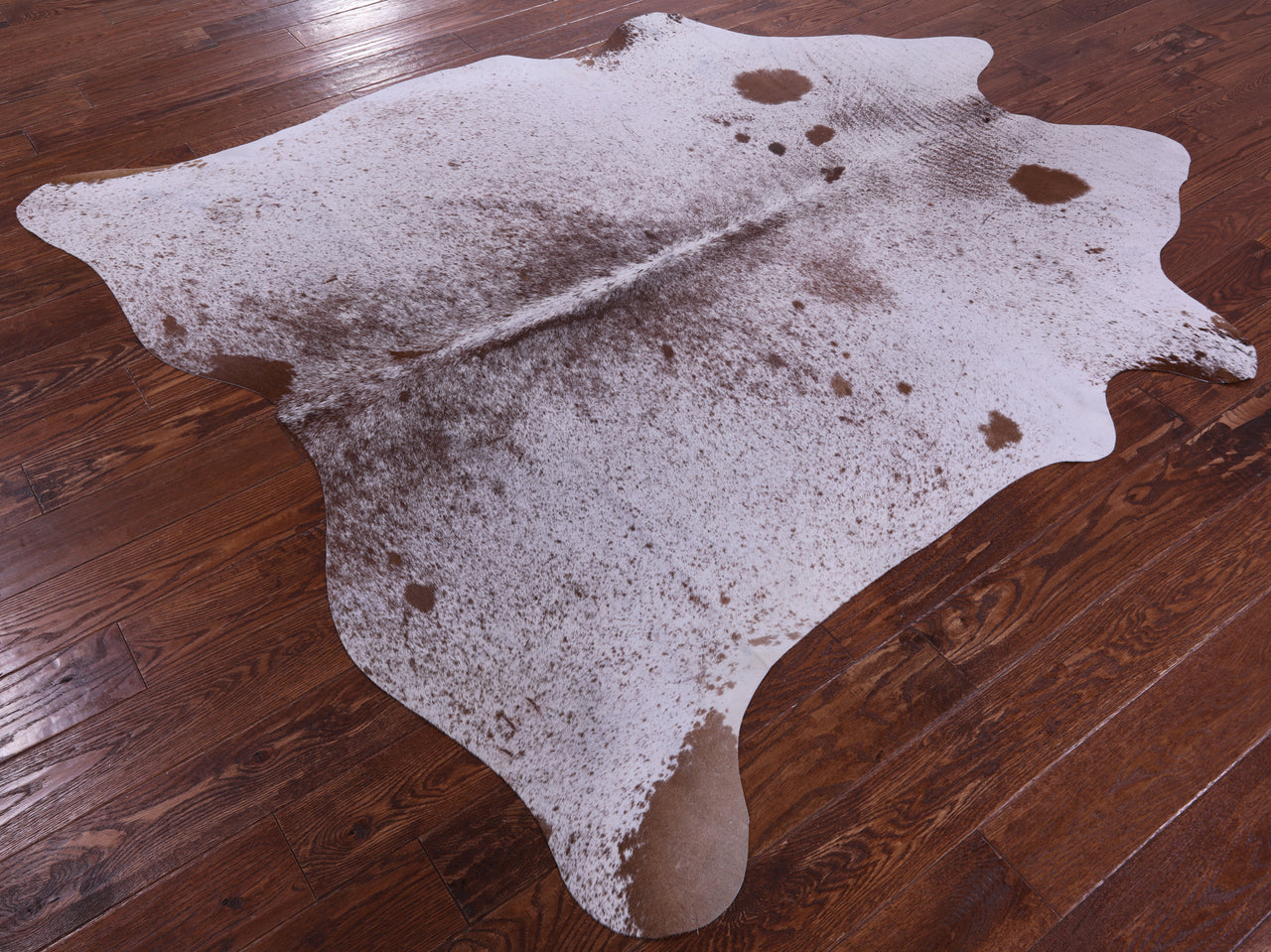Brown Salt & Pepper Natural Cowhide Rug - X-Large 7' 3"H x 6' 5"W