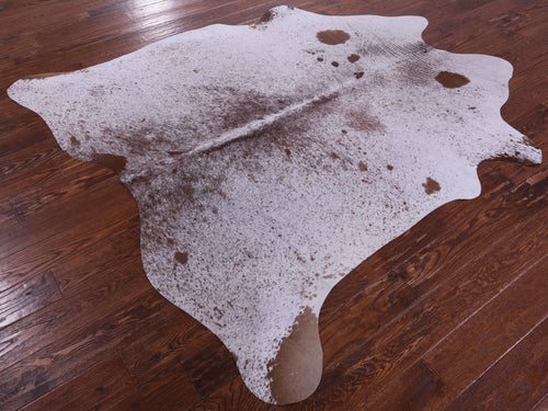 Brown Salt & Pepper Natural Cowhide Rug - X-Large 7' 3