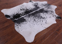 Thumbnail for Black Salt & Pepper Natural Cowhide Rug - X-Large 7' 0