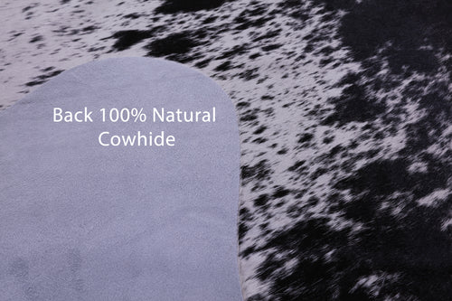 Black Salt & Pepper Natural Cowhide Rug - X-Large 7' 0