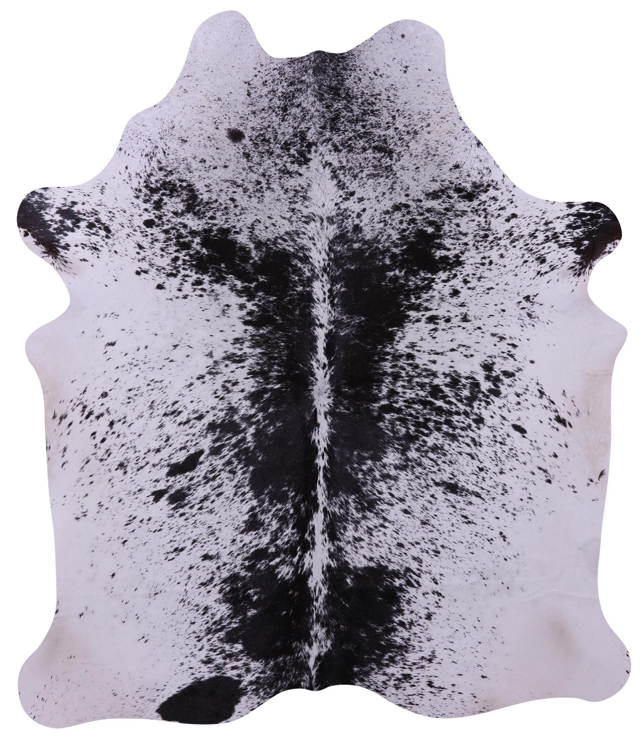 Black Salt & Pepper Natural Cowhide Rug - X-Large 7' 0"H x 5' 11"W