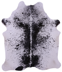 Thumbnail for Black Salt & Pepper Natural Cowhide Rug - X-Large 7' 0