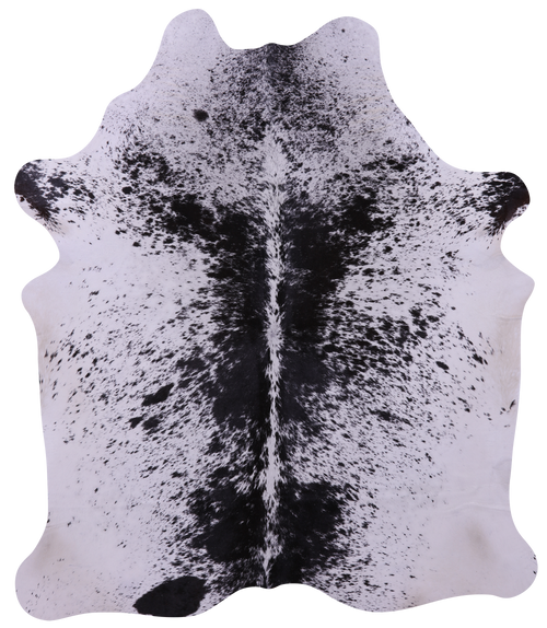 Black Salt & Pepper Natural Cowhide Rug - X-Large 7' 0