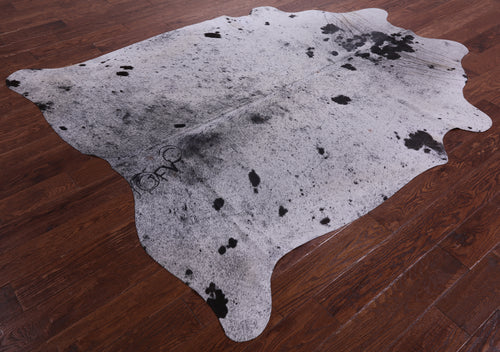 Brown Salt & Pepper Natural Cowhide Rug - X-Large 7' 3