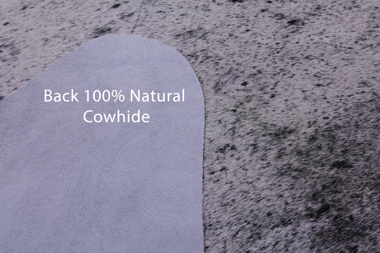 Brown Salt & Pepper Natural Cowhide Rug - X-Large 7' 3"H x 6' 0"W
