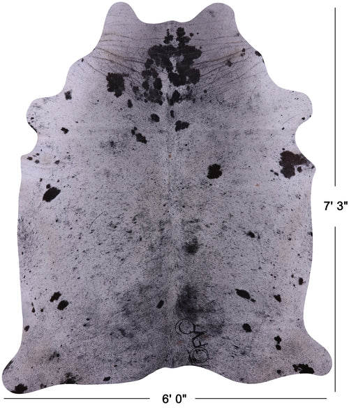 Brown Salt & Pepper Natural Cowhide Rug - X-Large 7' 3