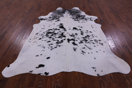 Black Salt & Pepper Natural Cowhide Rug - X-Large 7' 6