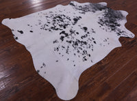 Thumbnail for Black Salt & Pepper Natural Cowhide Rug - X-Large 7' 6