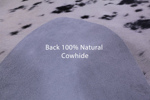 Black Salt & Pepper Natural Cowhide Rug - X-Large 7' 6