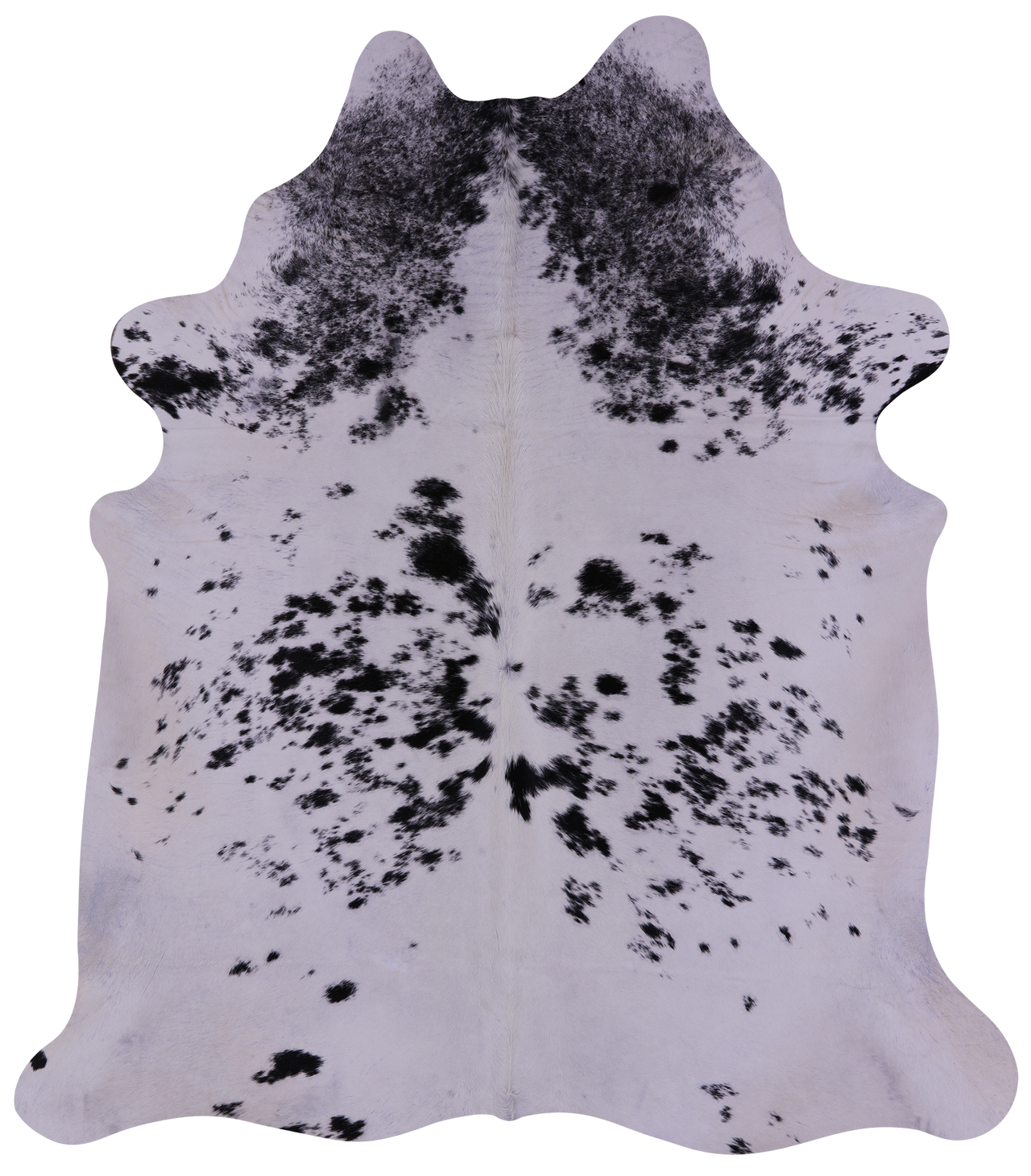 Black Salt & Pepper Natural Cowhide Rug - X-Large 7' 6"H x 6' 6"W