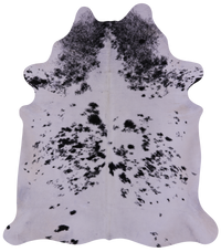 Thumbnail for Black Salt & Pepper Natural Cowhide Rug - X-Large 7' 6