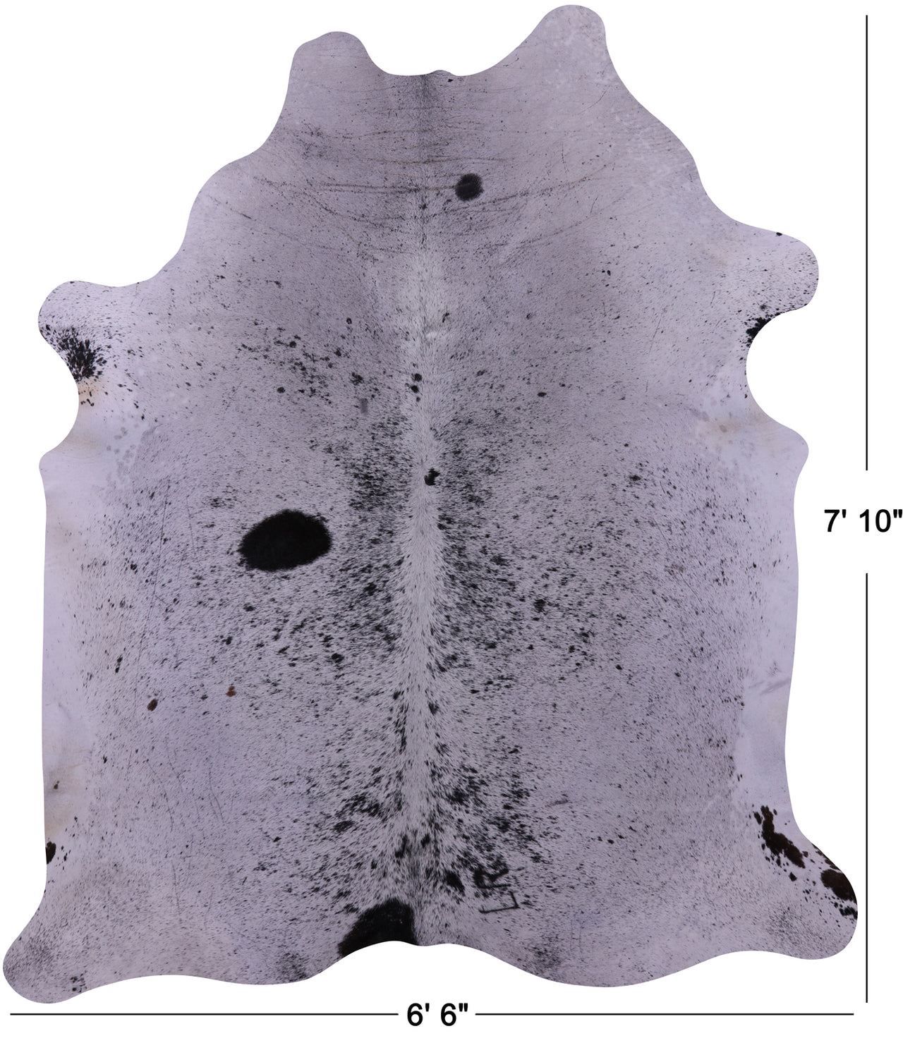 Black Salt & Pepper Natural Cowhide Rug - XX-Large 7' 10"H x 6' 6"W