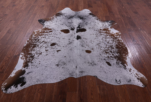 Brown Salt & Pepper Natural Cowhide Rug - X-Large 7' 2