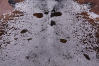 Thumbnail for Brown Salt & Pepper Natural Cowhide Rug - X-Large 7' 2