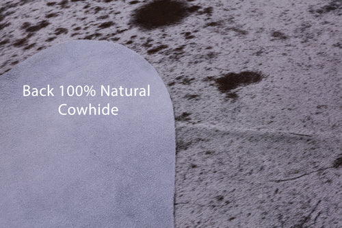 Brown Salt & Pepper Natural Cowhide Rug - X-Large 7' 2