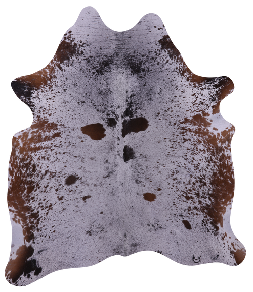 Brown Salt & Pepper Natural Cowhide Rug - X-Large 7' 2
