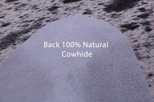 Black Salt & Pepper Natural Cowhide Rug - X-Large 7' 4