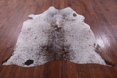 Brown Salt & Pepper Natural Cowhide Rug - Large 6' 7