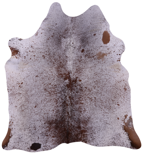 Brown Salt & Pepper Natural Cowhide Rug - Large 6' 7