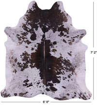 Thumbnail for Brown Salt & Pepper Natural Cowhide Rug - X-Large 7' 2