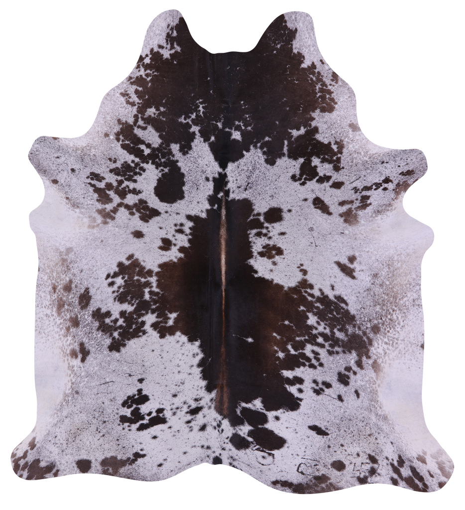 Brown Salt & Pepper Natural Cowhide Rug - X-Large 7' 2"H x 6' 8"W
