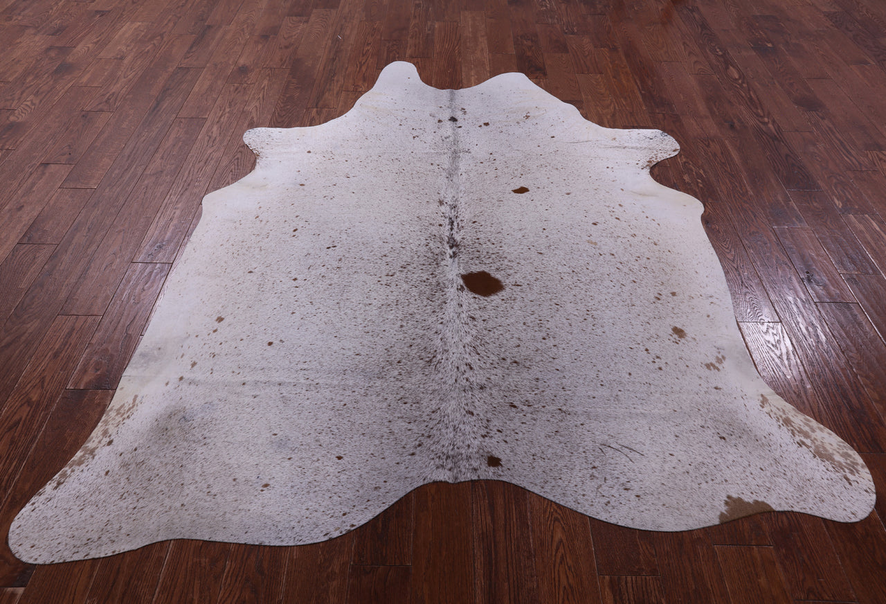 Brown Salt & Pepper Natural Cowhide Rug - X-Large 7' 4"H x 6' 3"W
