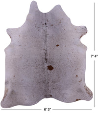 Thumbnail for Brown Salt & Pepper Natural Cowhide Rug - X-Large 7' 4