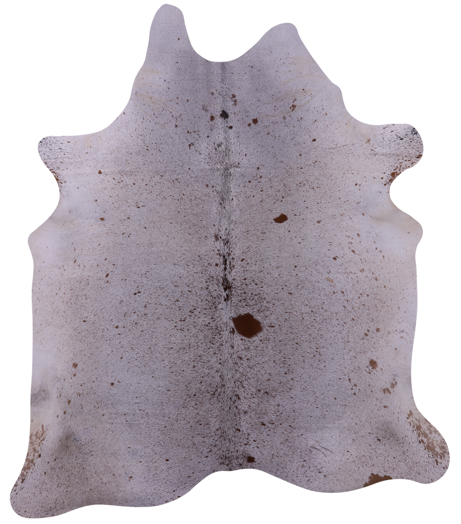 Brown Salt & Pepper Natural Cowhide Rug - X-Large 7' 4"H x 6' 3"W