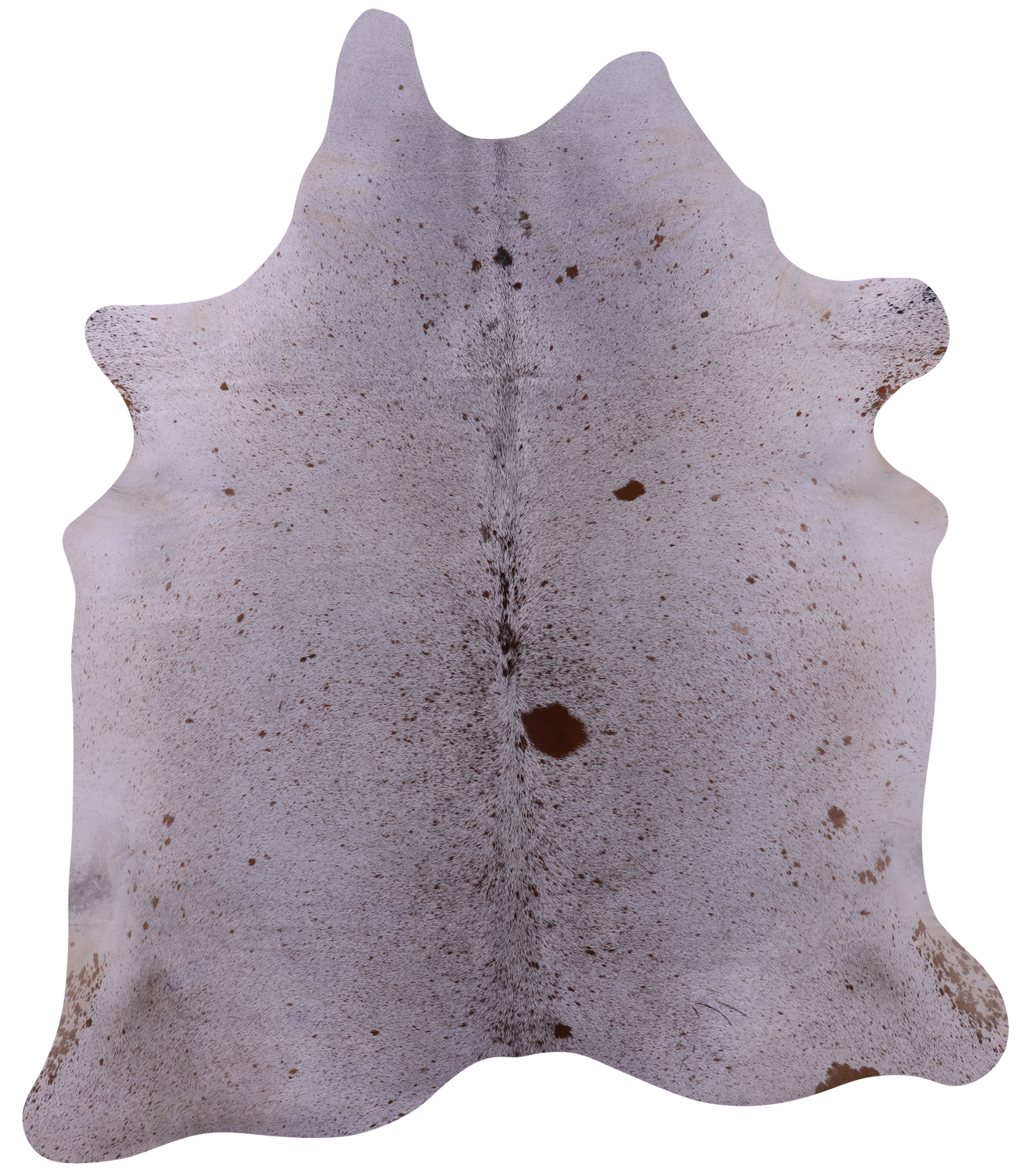 Brown Salt & Pepper Natural Cowhide Rug - X-Large 7' 4"H x 6' 3"W