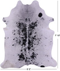 Thumbnail for Black Salt & Pepper Natural Cowhide Rug - XX-Large 7' 10