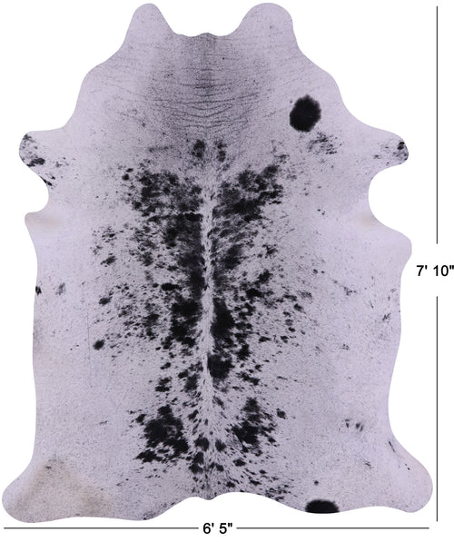 Black Salt & Pepper Natural Cowhide Rug - XX-Large 7' 10