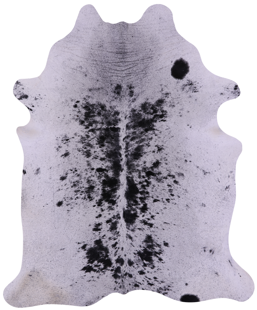 Black Salt & Pepper Natural Cowhide Rug - XX-Large 7' 10"H x 6' 5"W