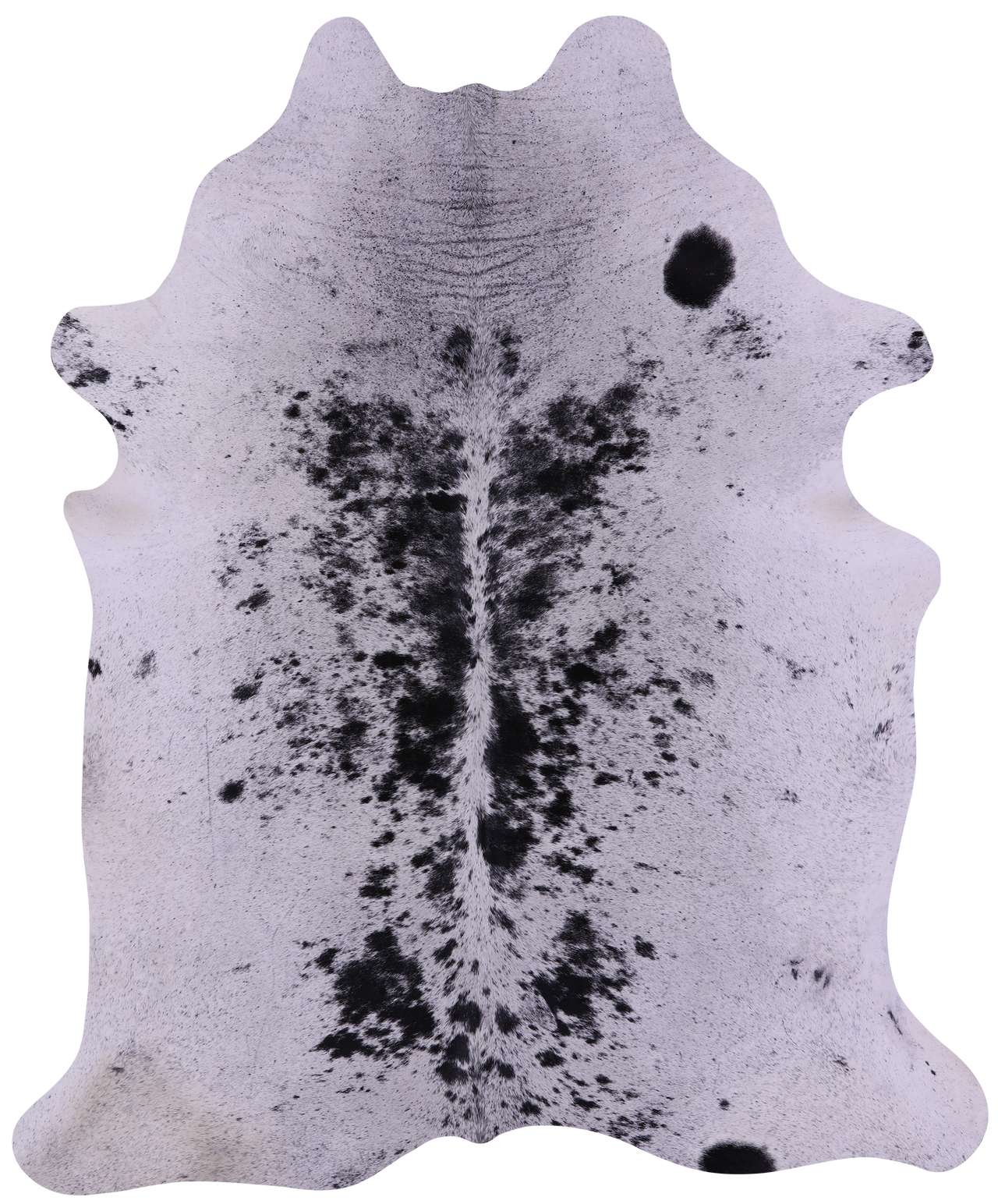 Black Salt & Pepper Natural Cowhide Rug - XX-Large 7' 10"H x 6' 5"W