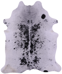 Thumbnail for Black Salt & Pepper Natural Cowhide Rug - XX-Large 7' 10