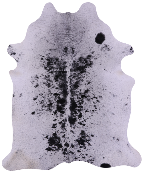 Black Salt & Pepper Natural Cowhide Rug - XX-Large 7' 10