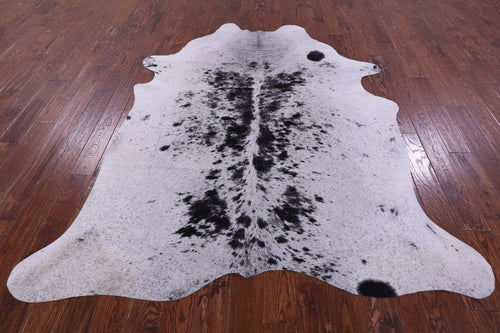 Black Salt & Pepper Natural Cowhide Rug - XX-Large 7' 10