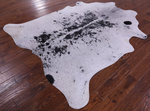Black Salt & Pepper Natural Cowhide Rug - XX-Large 7' 10