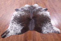 Thumbnail for Brown Salt & Pepper Natural Cowhide Rug - X-Large 7' 3