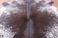 Thumbnail for Brown Salt & Pepper Natural Cowhide Rug - X-Large 7' 3