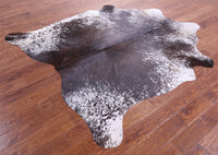Thumbnail for Brown Salt & Pepper Natural Cowhide Rug - X-Large 7' 3
