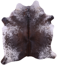 Thumbnail for Brown Salt & Pepper Natural Cowhide Rug - X-Large 7' 3