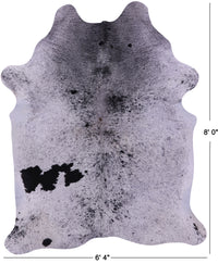 Thumbnail for Black Salt & Pepper Natural Cowhide Rug - XX-Large 8' 0