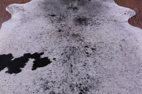 Black Salt & Pepper Natural Cowhide Rug - XX-Large 8' 0