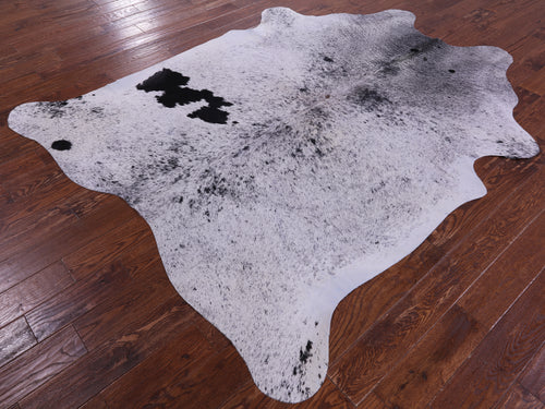 Black Salt & Pepper Natural Cowhide Rug - XX-Large 8' 0