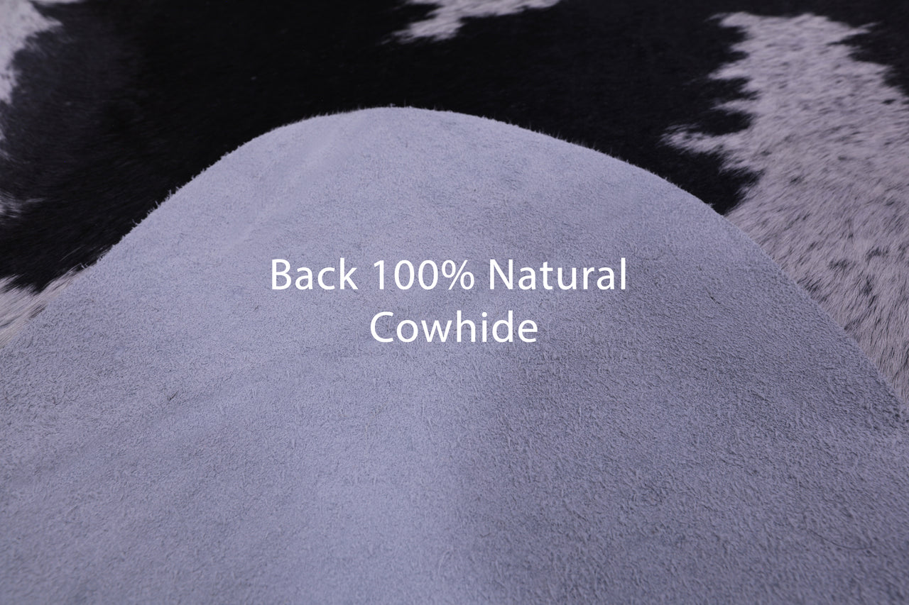Black Salt & Pepper Natural Cowhide Rug - XX-Large 8' 0"H x 6' 4"W